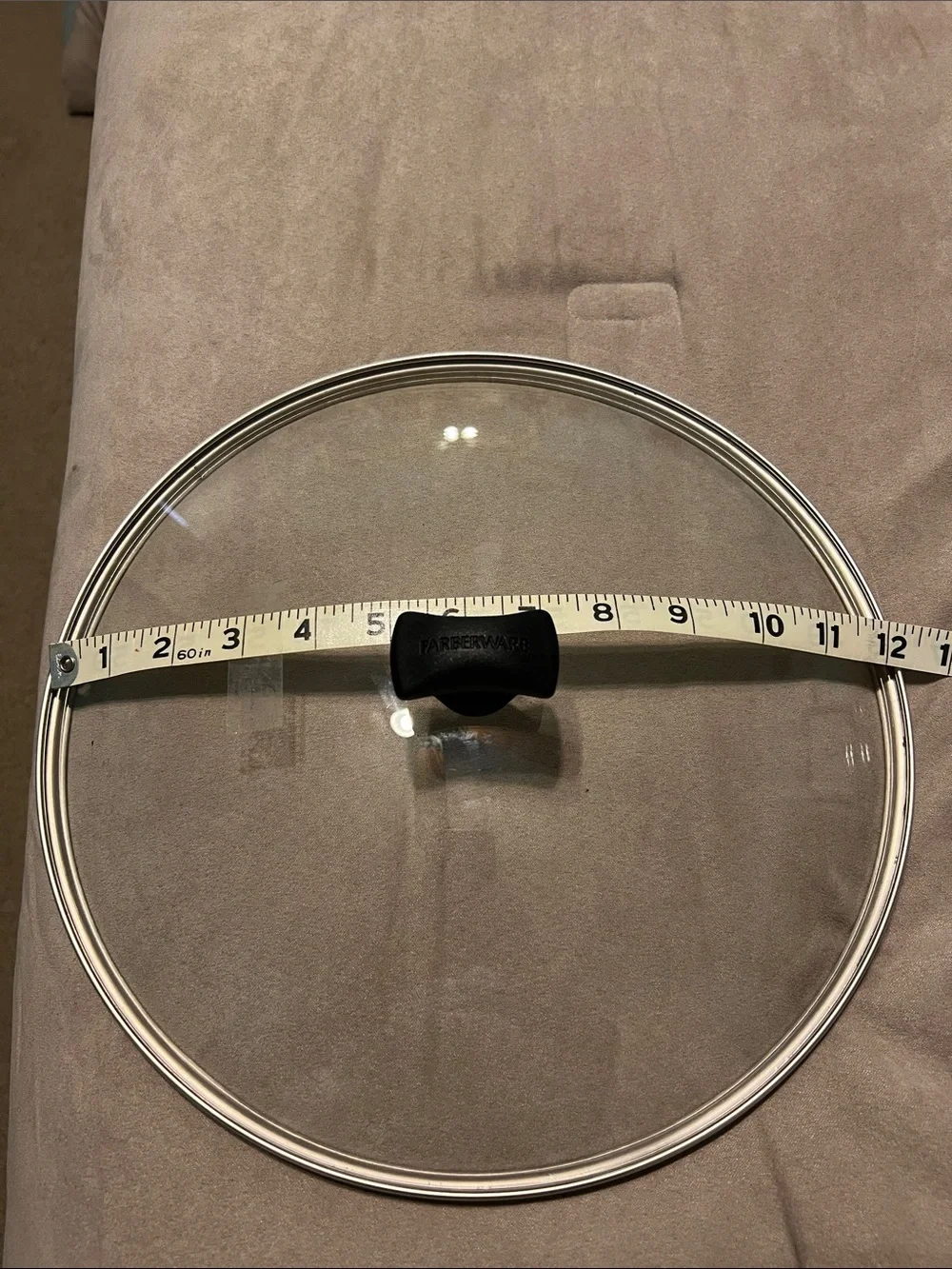 Farberware glass lid replacement 12” for skillet or pot. In great condition!